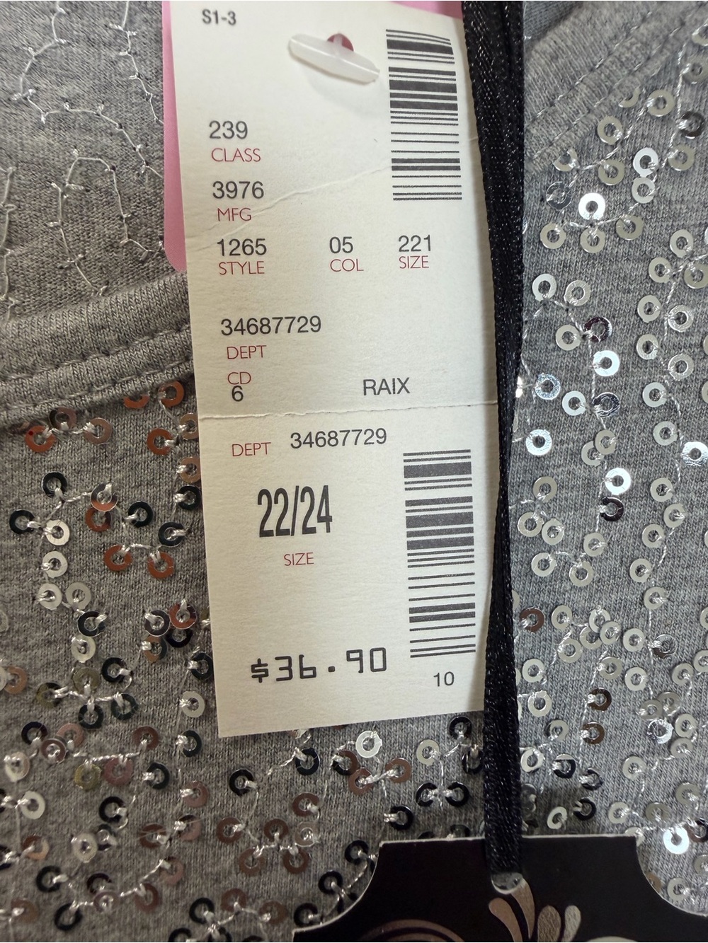 NWT Avenue Modern Metallics Silver Sequin Tunic Top Plus Size 22/24 - Picture 6 of 8